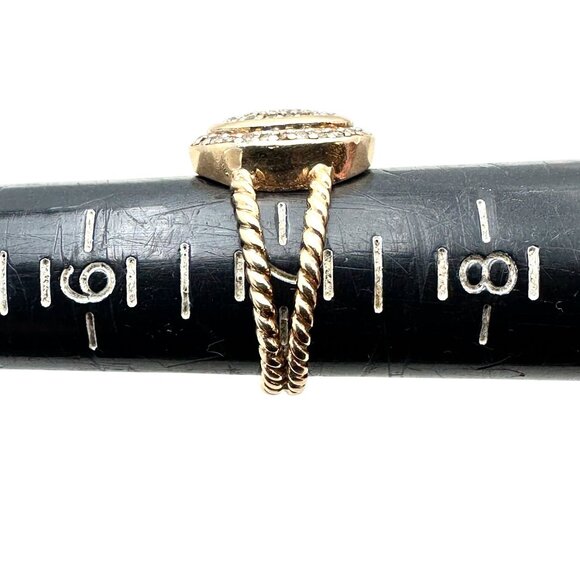 Vintage 14K Yellow Gold Diamond Ring 5 Grams Size 7 - Picture 6 of 6